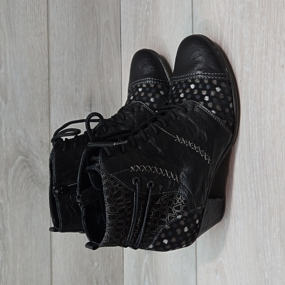 Remonte by Riker Women Ankle Leather Heels Boots shoes sz 40/9-9.5 - Picture 2 of 12